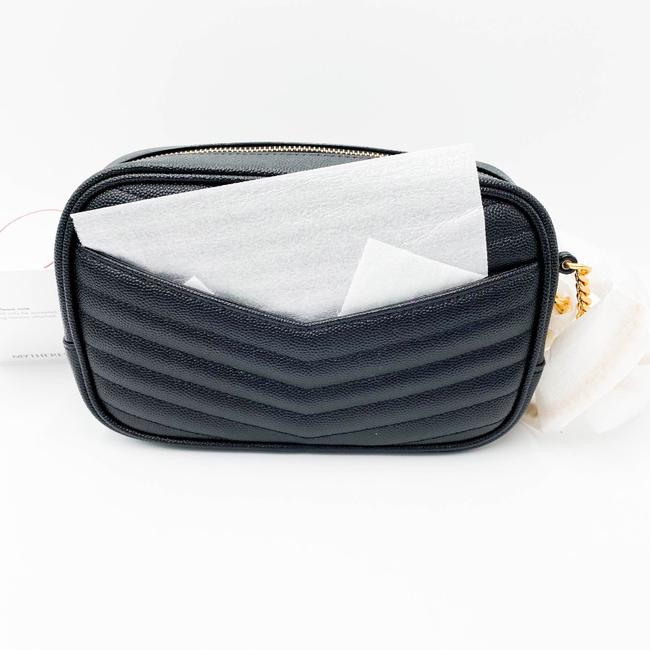 Saint Laurent Monogram Camera Lou Mini Black Leather Cross Body Bag