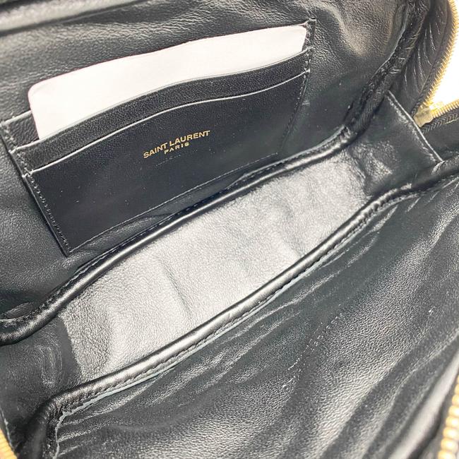 Saint Laurent Monogram Camera Lou Mini Black Leather Cross Body Bag