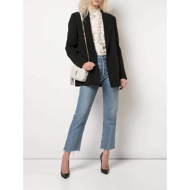 Saint Laurent Monogram Camera Lou Mini Cream White Leather Cross Body Bag