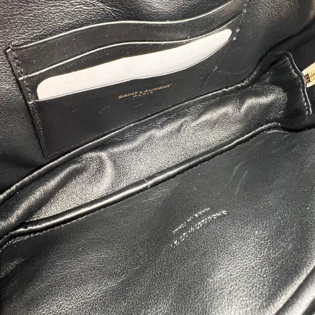Saint Laurent Monogram Camera Lou Mini Cream White Leather Cross Body Bag