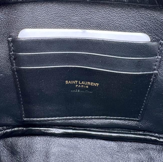 Saint Laurent Monogram Camera Lou Mini Heart Stud Lambskin Red Leather Cross Body Bag