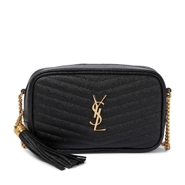 Saint Laurent Monogram Camera Lou Mini Matelasse Black Leather Cross Body Bag