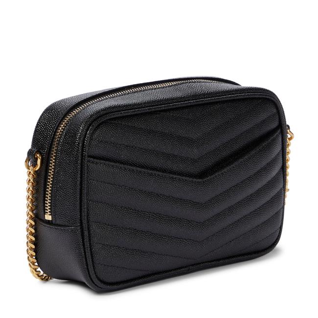 Saint Laurent Monogram Camera Lou Mini Matelasse Black Leather Cross Body Bag