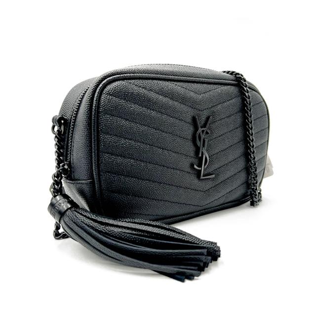 Saint Laurent Monogram Camera Lou Mini Matelasse Black Leather Cross Body Bag