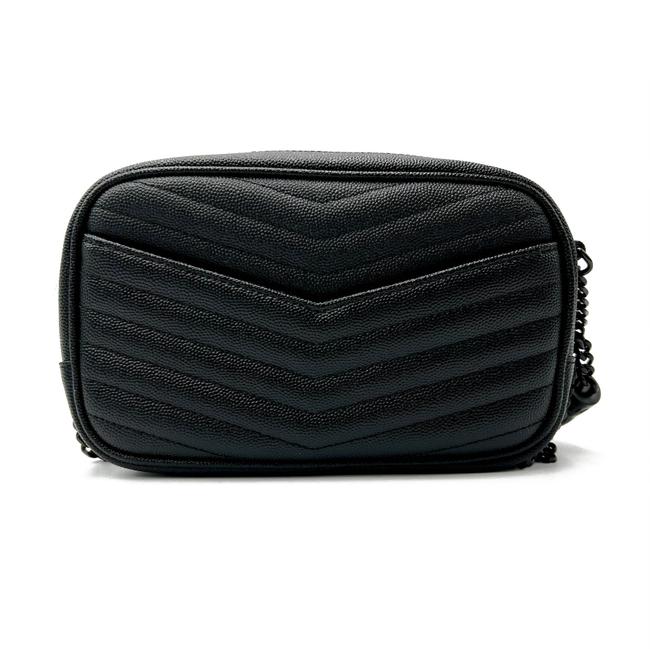 Saint Laurent Monogram Camera Lou Mini Matelasse Black Leather Cross Body Bag