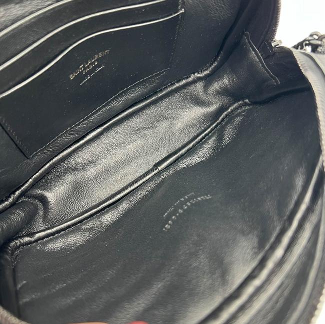 Saint Laurent Monogram Camera Lou Mini Matelasse Black Leather Cross Body Bag