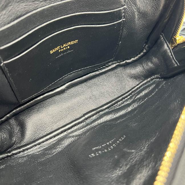 Saint Laurent Monogram Camera Lou Mini Matelasse Black Leather Cross Body Bag