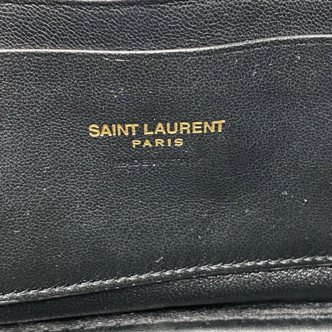 Saint Laurent Monogram Camera Lou Mini Raffia Black Leather Cross Body Bag