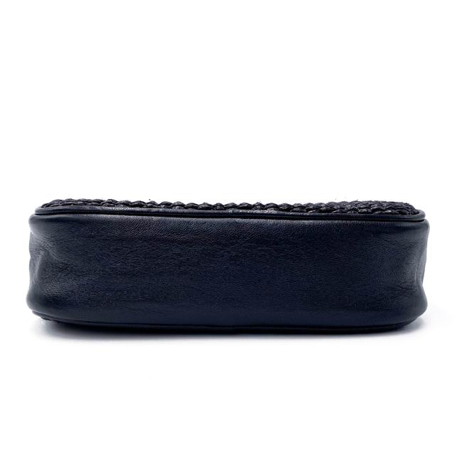 Saint Laurent Monogram Camera Lou Mini Raffia Black Leather Cross Body Bag