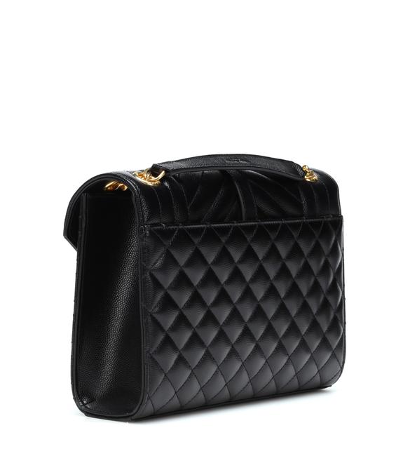 Saint Laurent Monogram 2020 Envelope Medium Triquilt Ghw Gold Black Leather Shoulder Bag
