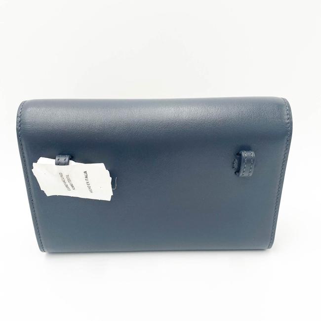 Saint Laurent Monogram Kate Belt In Grey Leather Messenger Bag