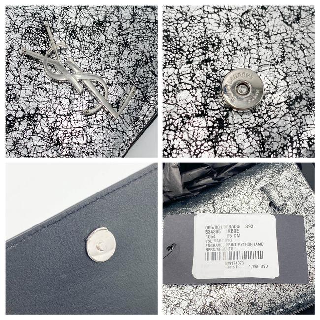 Saint Laurent Monogram Kate Belt Metallic Calfskin Silver Leather Messenger Bag