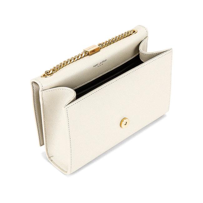Saint Laurent Monogram Kate Chain Small Monogram Crema Soft White Leather Cross Body Bag