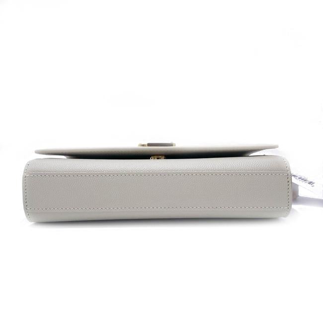 Saint Laurent Monogram Kate Chain Small Monogram Crema Soft White Leather Cross Body Bag