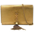 Saint Laurent Monogram Kate Chain Wallet Crossbody Monogram Tassel Gold Leather Shoulder Bag