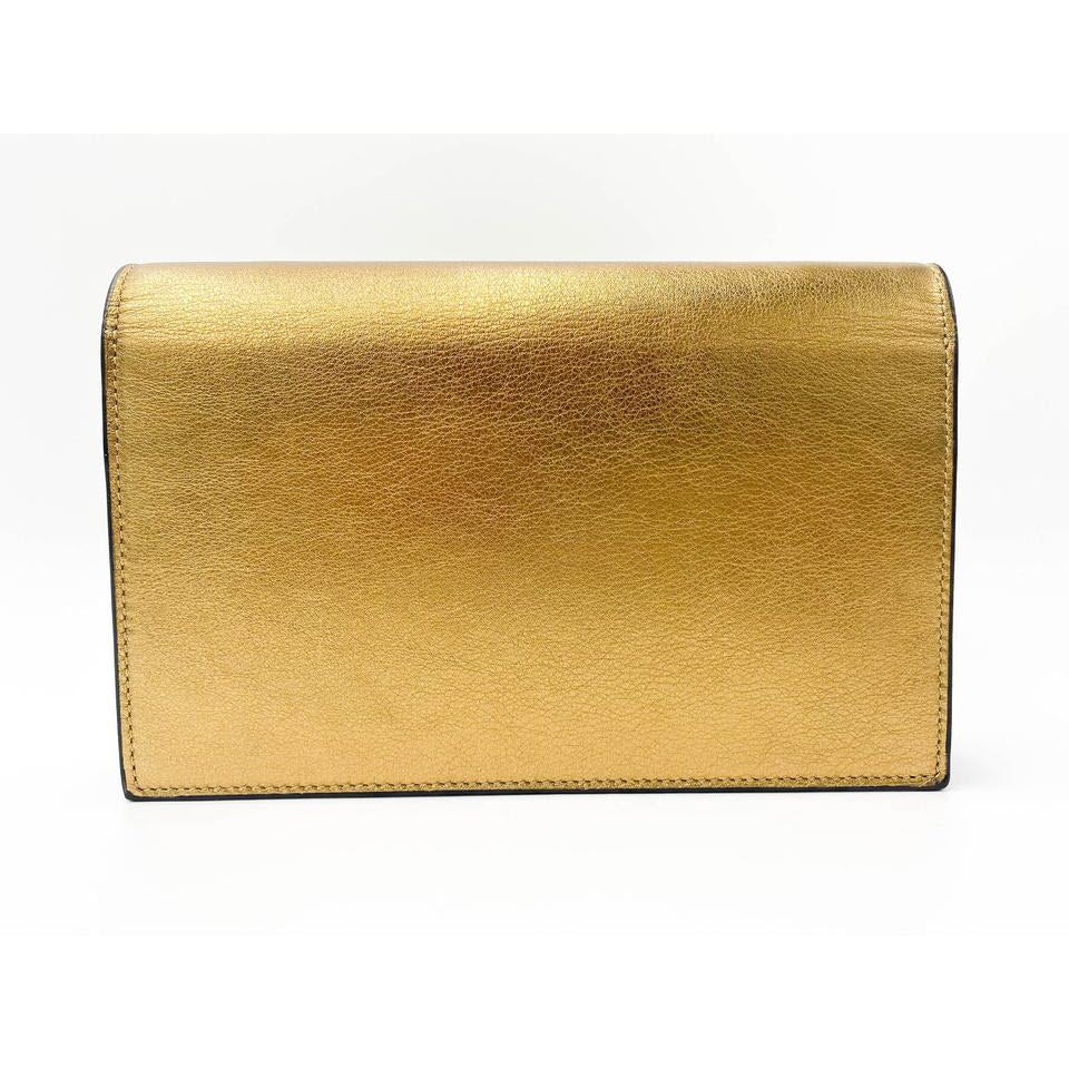 Saint Laurent Monogram Kate Chain Wallet Crossbody Monogram Tassel Gold Leather Shoulder Bag