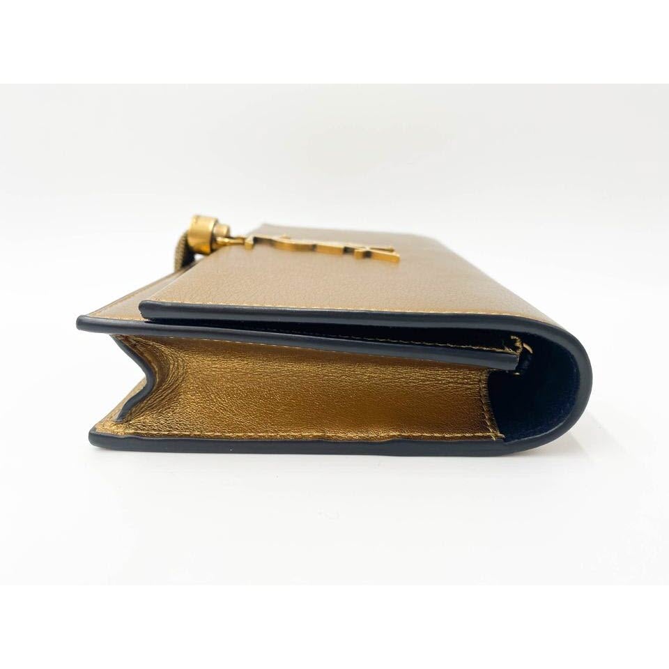 Saint Laurent Monogram Kate Chain Wallet Crossbody Monogram Tassel Gold Leather Shoulder Bag