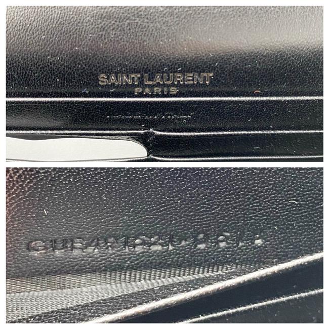 Saint Laurent Monogram Kate Chain Wallet Crystal Tassel Black Velvet Shoulder Bag