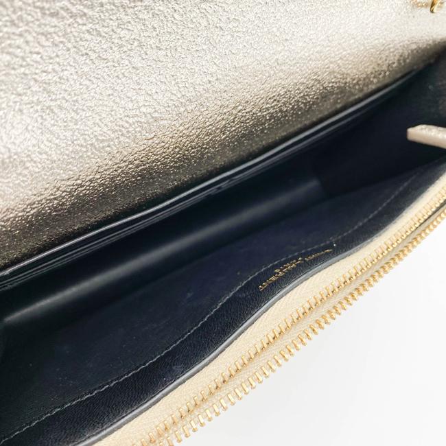 Saint Laurent Monogram Kate Chain Wallet Metallic Calfskin Monogram Tassel Gold Cross Body Bag