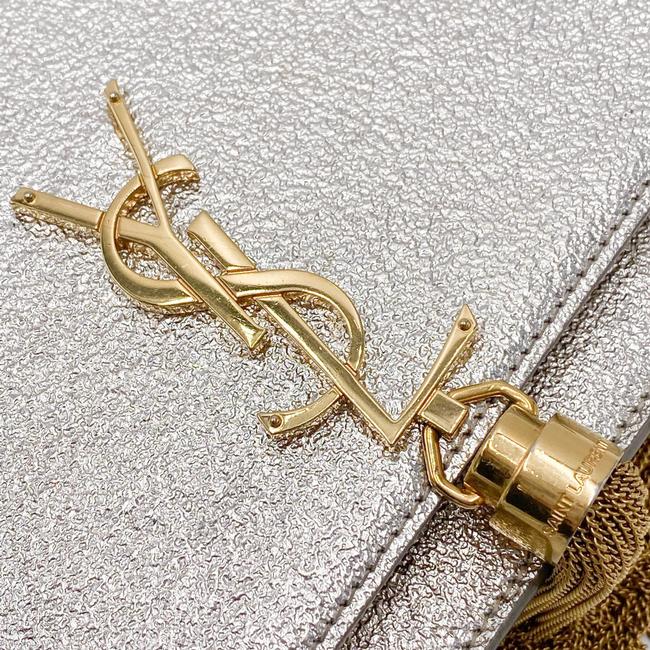 Saint Laurent Monogram Kate Chain Wallet Metallic Calfskin Monogram Tassel Gold Cross Body Bag