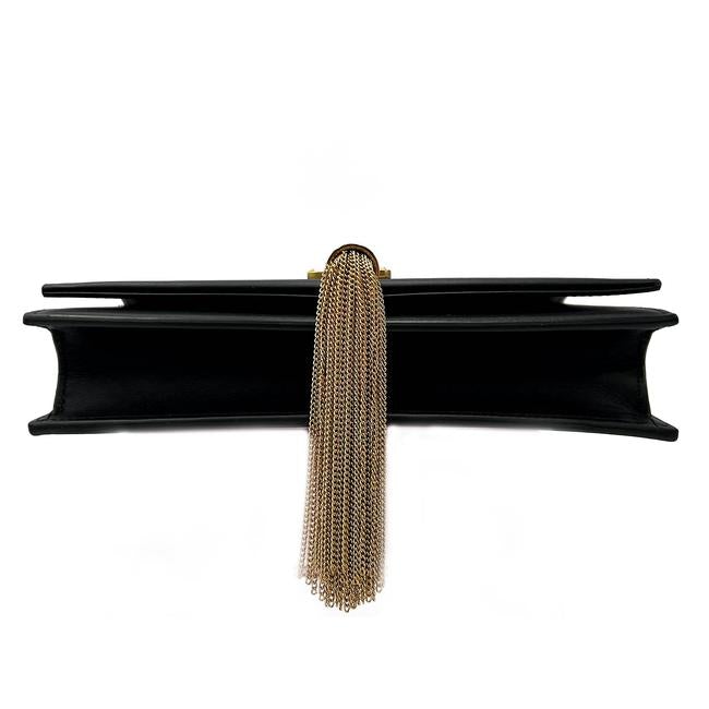 Saint Laurent Monogram Kate Chain Wallet Smooth Calf Tassel Black Leather Shoulder Bag