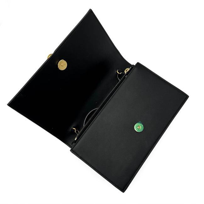 Saint Laurent Monogram Kate Chain Wallet Smooth Calf Tassel Black Leather Shoulder Bag