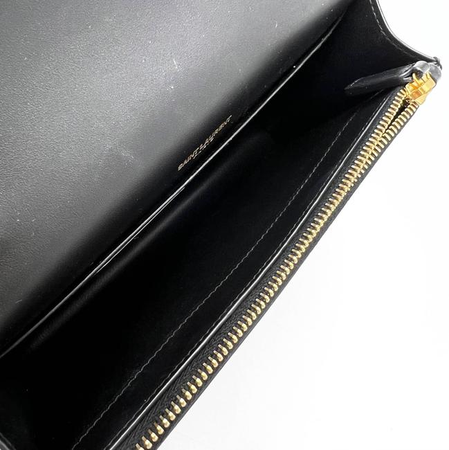 Saint Laurent Monogram Kate Chain Wallet Smooth Calf Tassel Black Leather Shoulder Bag