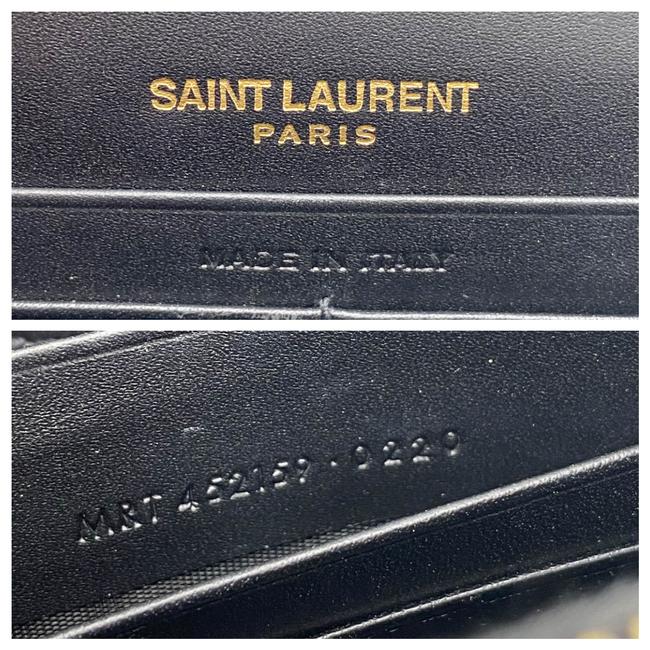 Saint Laurent Monogram Kate Chain Wallet Smooth Calfskin Classic Tassel Black Leather Cross Body Bag