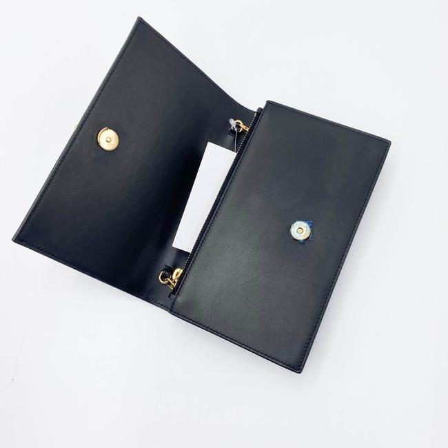 Saint Laurent Monogram Kate Chain Wallet Smooth Calfskin Classic Tassel Black Leather Cross Body Bag