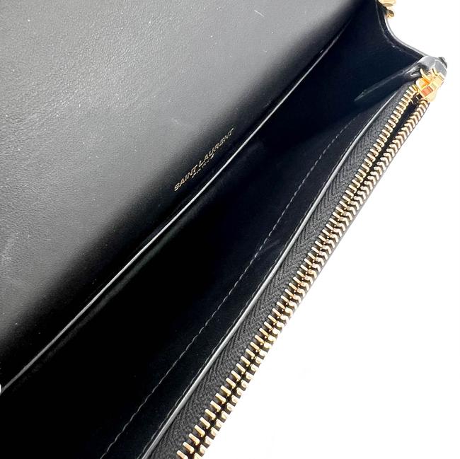 Saint Laurent Monogram Kate Chain Wallet Woc Calfskin Classic Tassel Black Leather Shoulder Bag