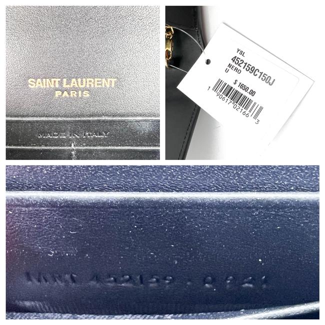 Saint Laurent Monogram Kate Chain Wallet Woc Calfskin Classic Tassel Black Leather Shoulder Bag