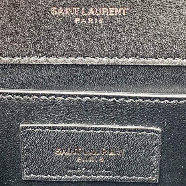 Saint Laurent Monogram Kate Crossbody Paillette Embellished Black Suede Leather Shoulder Bag