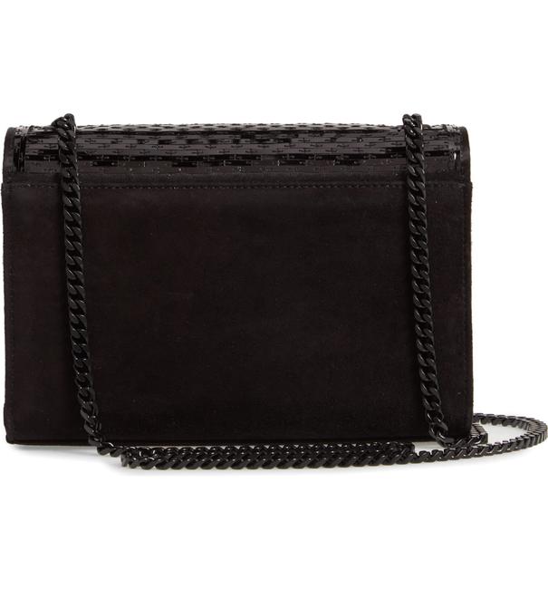 Saint Laurent Monogram Kate Crossbody Paillette Embellished Black Suede Leather Shoulder Bag