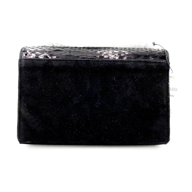 Saint Laurent Monogram Kate Crossbody Paillette Embellished Black Suede Leather Shoulder Bag