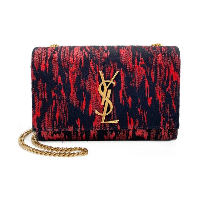 Saint Laurent Monogram Kate Crossbody Small Metallic Black Leather Shoulder Bag