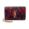 Saint Laurent Monogram Kate Crossbody Small Metallic Black Leather Shoulder Bag