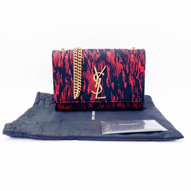 Saint Laurent Monogram Kate Crossbody Small Metallic Black Leather Shoulder Bag