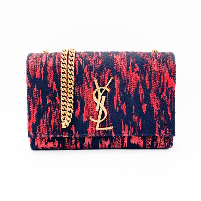Saint Laurent Monogram Kate Crossbody Small Metallic Black Leather Shoulder Bag