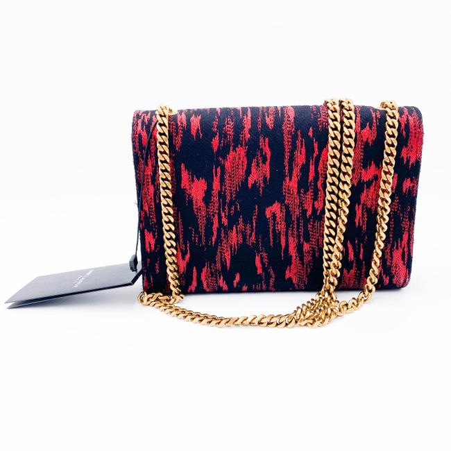 Saint Laurent Monogram Kate Crossbody Small Metallic Black Leather Shoulder Bag