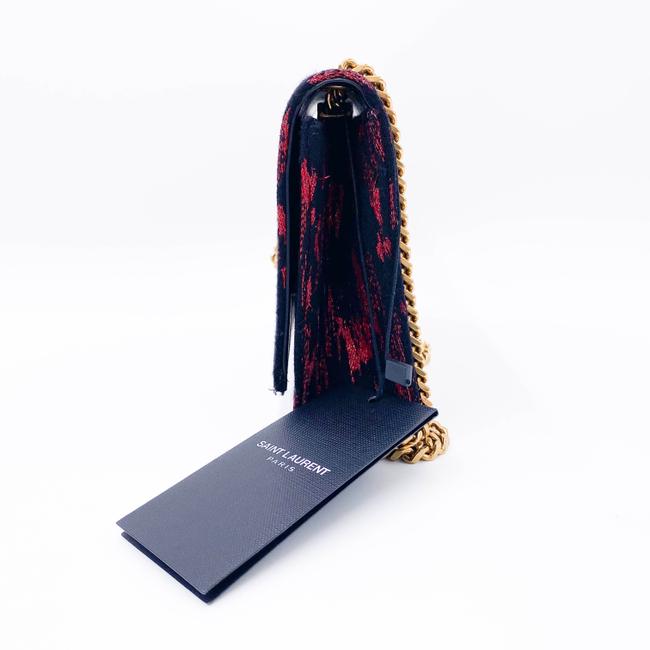 Saint Laurent Monogram Kate Crossbody Small Metallic Black Leather Shoulder Bag