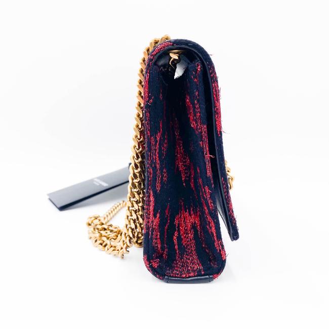 Saint Laurent Monogram Kate Crossbody Small Metallic Black Leather Shoulder Bag