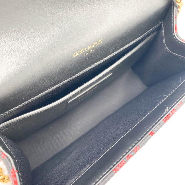 Saint Laurent Monogram Kate Crossbody Small Metallic Black Leather Shoulder Bag