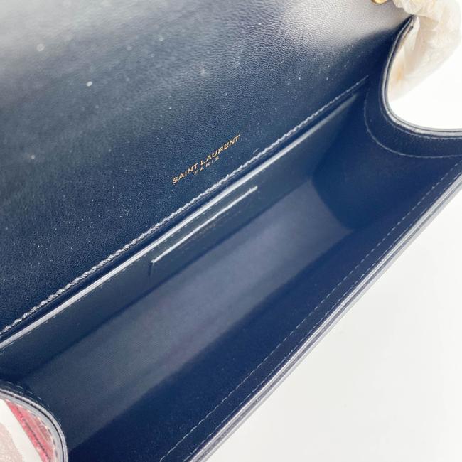 Saint Laurent Monogram Kate Crossbody Small Metallic Glitter Red Leather Shoulder Bag
