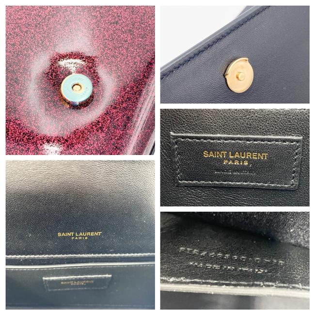 Saint Laurent Monogram Kate Crossbody Small Metallic Glitter Red Leather Shoulder Bag