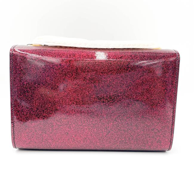 Saint Laurent Monogram Kate Crossbody Small Metallic Glitter Red Leather Shoulder Bag
