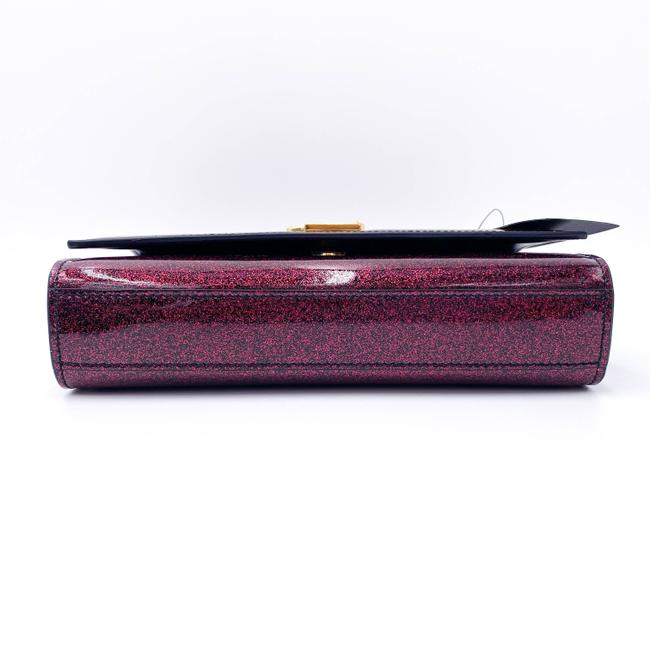 Saint Laurent Monogram Kate Crossbody Small Metallic Glitter Red Leather Shoulder Bag