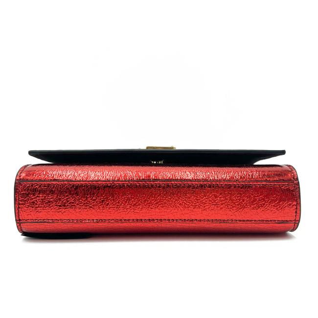 Saint Laurent Monogram Kate Crossbody Small Metallic Red Leather Shoulder Bag