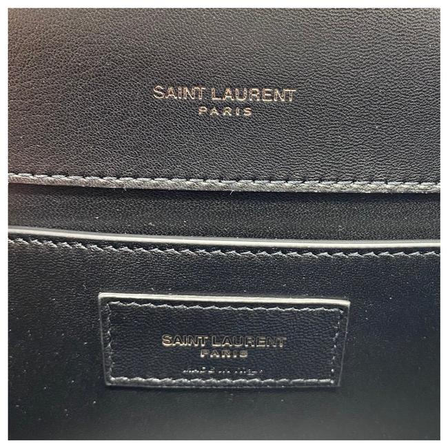 Saint Laurent Monogram Kate Crossbody Small Sequin Black Suede Leather Shoulder Bag