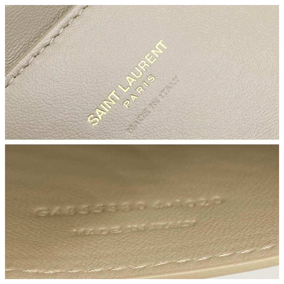 Saint Laurent Monogram Kate Crossbody Soft Medium Reversible Ysl Monogram Beige Leather Shoulder Bag