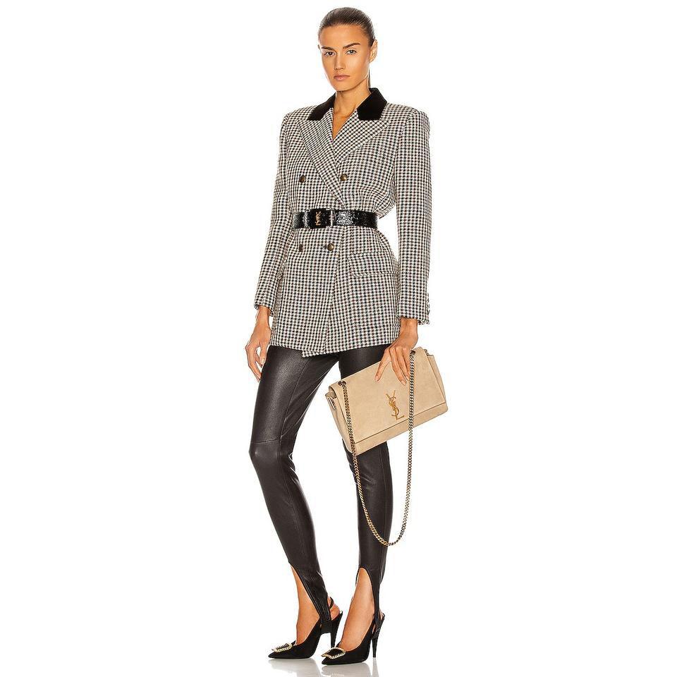 Saint Laurent Monogram Kate Crossbody Soft Medium Reversible Ysl Monogram Beige Leather Shoulder Bag
